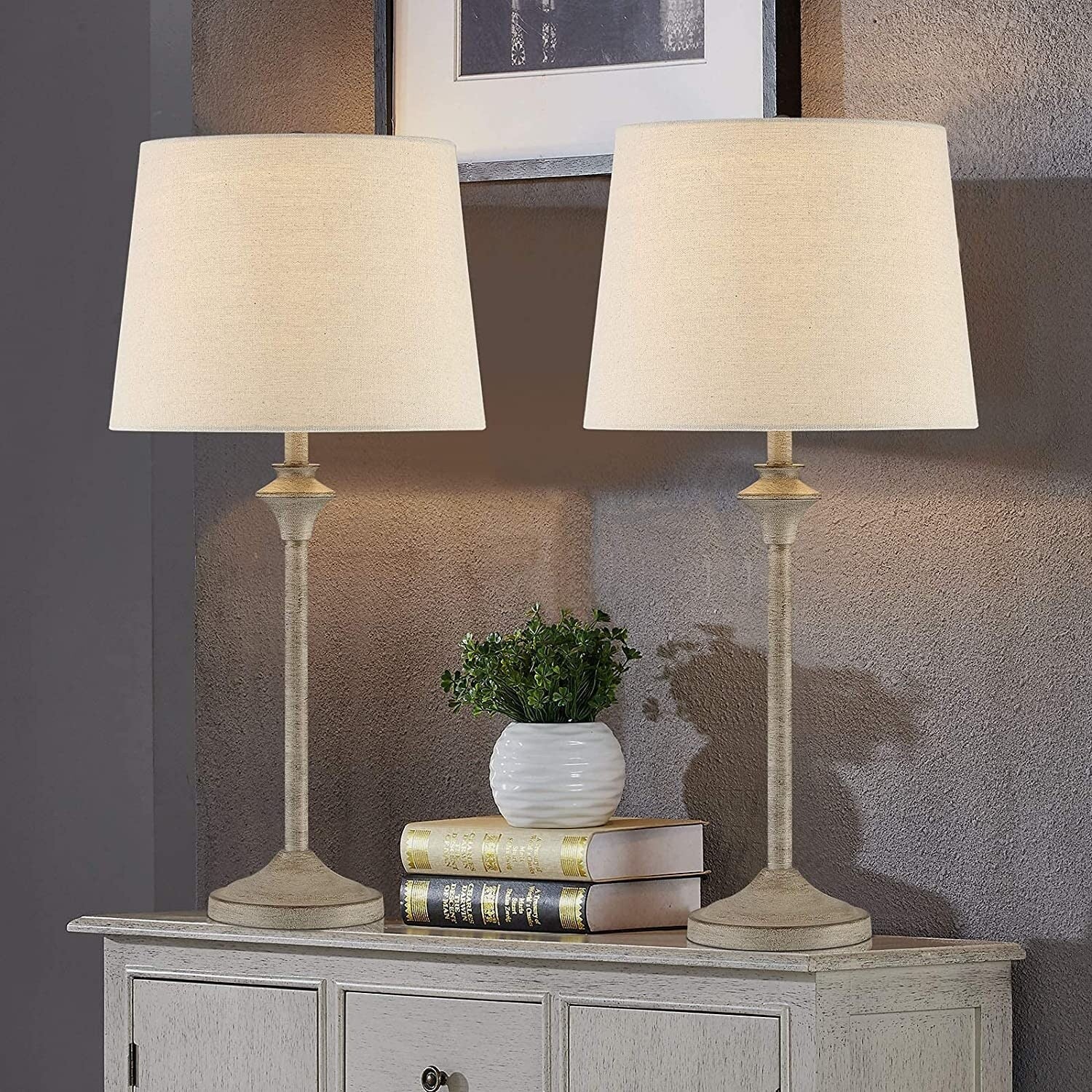 Ensemble de 2 lampes de table pour buffet
