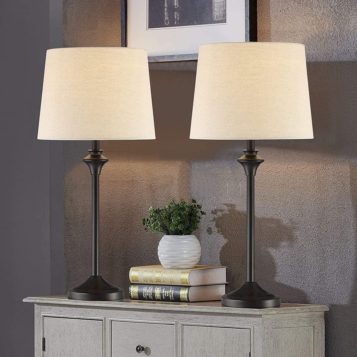 Ensemble de 2 lampes de table pour buffet
