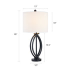 Ensemble de lampes de table en métal noir de 26 pieds