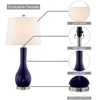 Ensemble de 2 lampes de table en céramique avec port USB (28,5 cm)