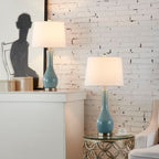 Ensemble de 2 lampes de table en céramique avec port USB (28,5 cm)