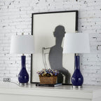 Ensemble de 2 lampes de table en céramique avec port USB (28,5 cm)