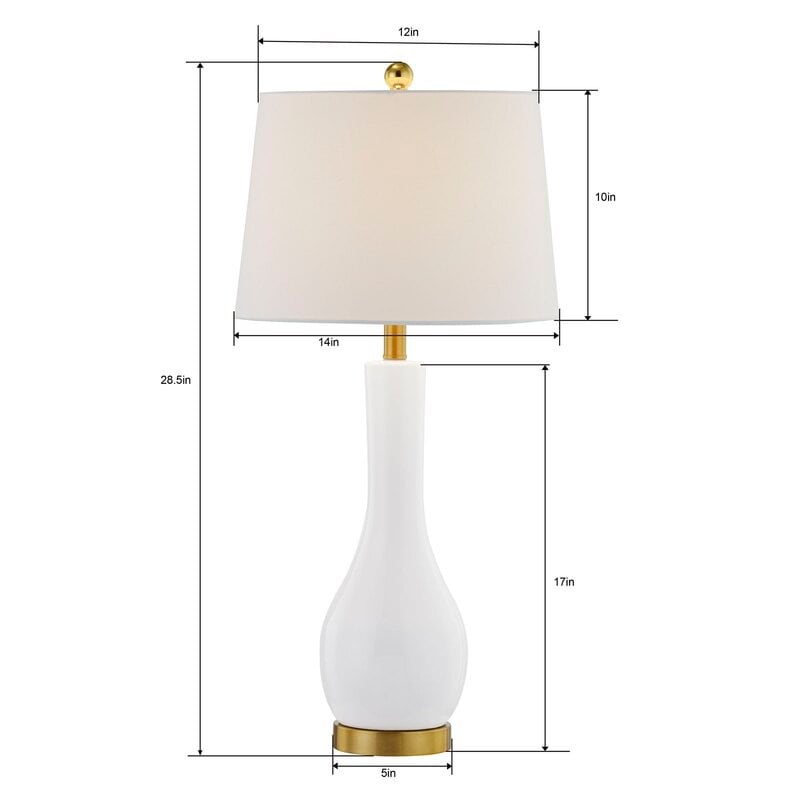 Ensemble de 2 lampes de table en céramique avec port USB (28,5 cm)