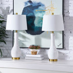 Ensemble de 2 lampes de table en céramique avec port USB (28,5 cm)