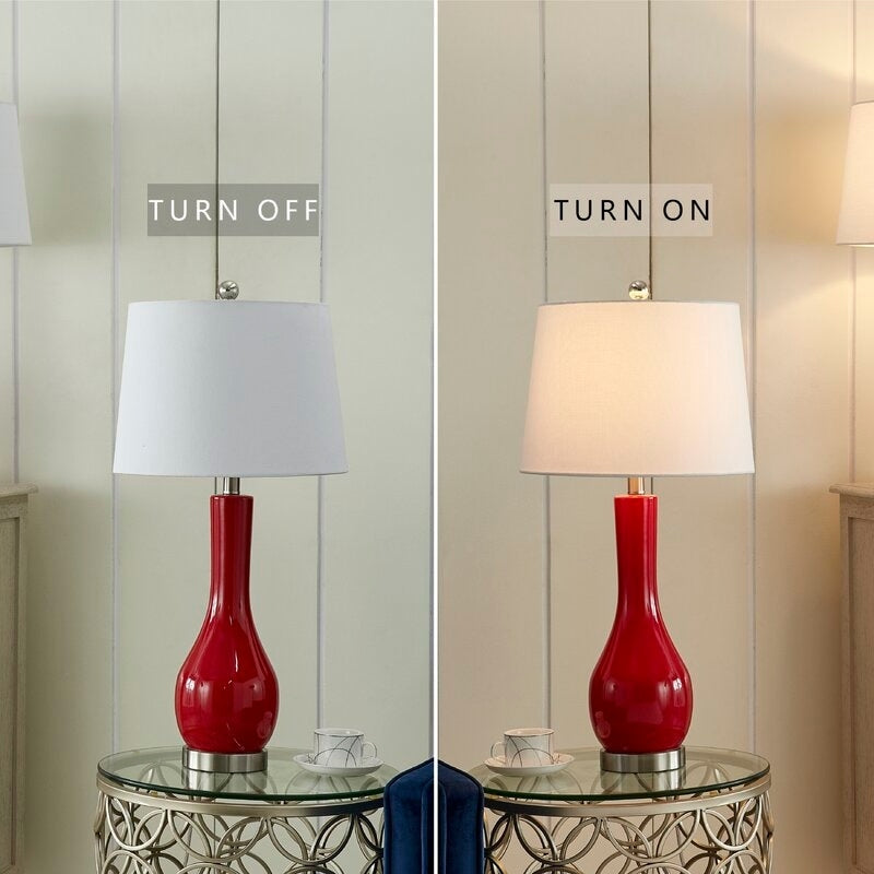 Ensemble de 2 lampes de table en céramique avec port USB (28,5 cm)