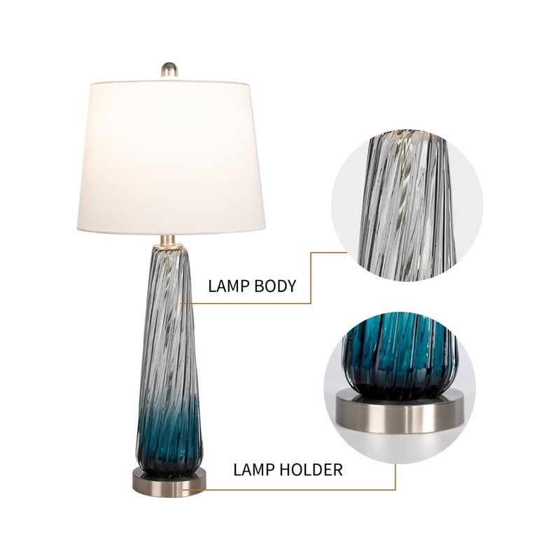 Ensemble de 2 lampes de chevet bleu dégradé Maxax 28,75