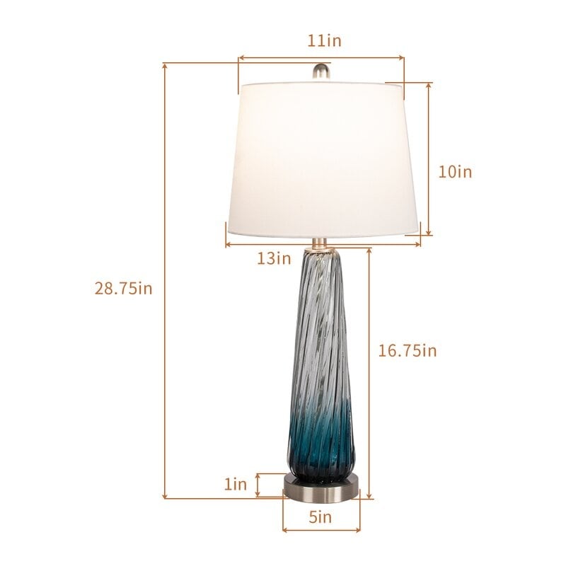 Ensemble de 2 lampes de chevet bleu dégradé Maxax 28,75