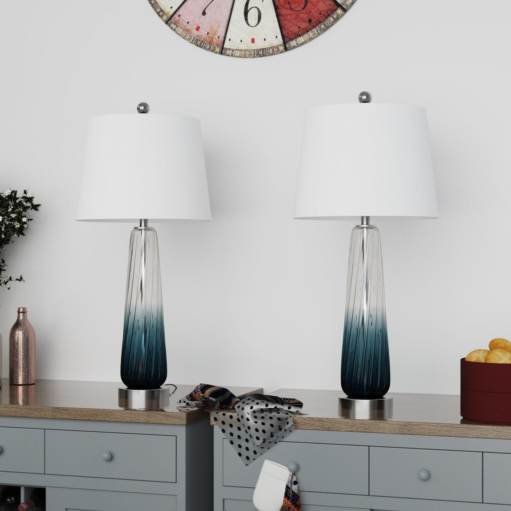 Ensemble de 2 lampes de chevet bleu dégradé Maxax 28,75