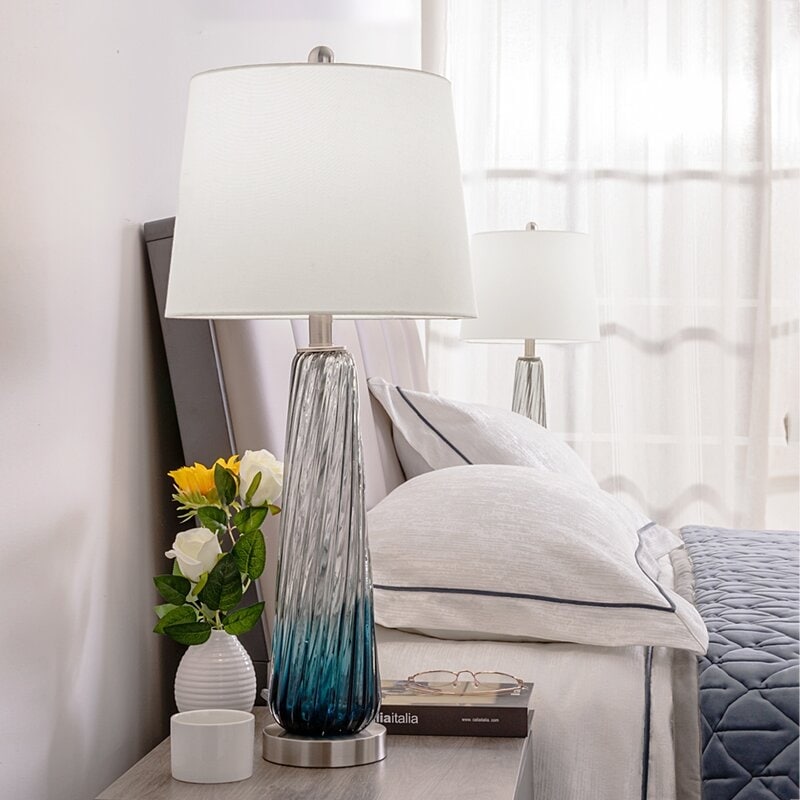Ensemble de 2 lampes de chevet bleu dégradé Maxax 28,75