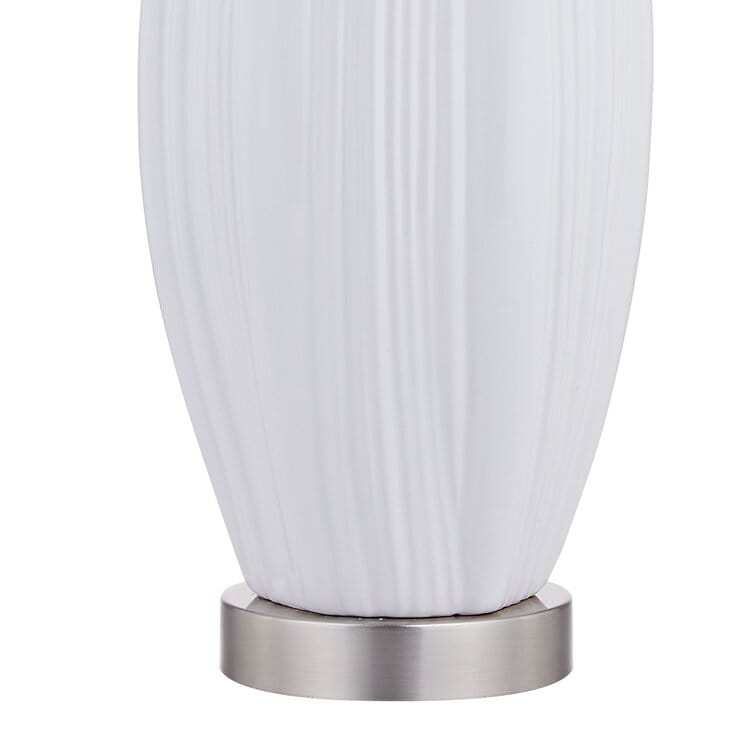 Lot de 2 lampes de table standard en porcelaine blanche (lot de 2)