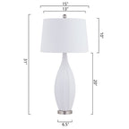 Lot de 2 lampes de table standard en porcelaine blanche (lot de 2)