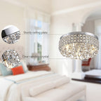 Plafonnier encastré Maxax 4 lumières 15 po en métal cristal - N/A