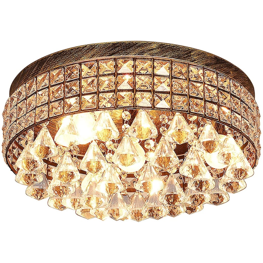 Plafonnier encastré Maxax 4 lumières 15 po en métal cristal - N/A