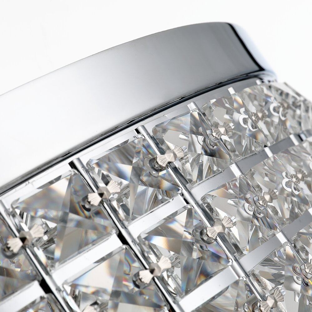 Plafonnier encastré Maxax 4 lumières 15 po en métal cristal - N/A