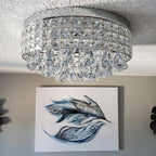 Plafonnier encastré Maxax 4 lumières 15 po en métal cristal - N/A