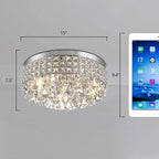 Plafonnier encastré Maxax 4 lumières 15 po en métal cristal - N/A