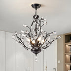 Lustre classique/traditionnel unique à 4 lumières Maxax avec accents en cristal