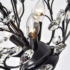 Lustre classique/traditionnel unique à 4 lumières Maxax avec accents en cristal