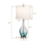 Lampes de table USB en verre (lot de 2) Lampe de chevet moderne