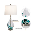 Lampes de table USB en verre (lot de 2) Lampe de chevet moderne