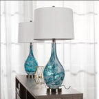 Lampes de table USB en verre (lot de 2) Lampe de chevet moderne