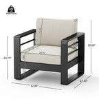 Ensemble de chat en aluminium Maya Bay par Christopher Knight Home