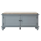 Banc de rangement à porte à volets Maybelle avec coussin en velours par iNSPIRE Q Classic