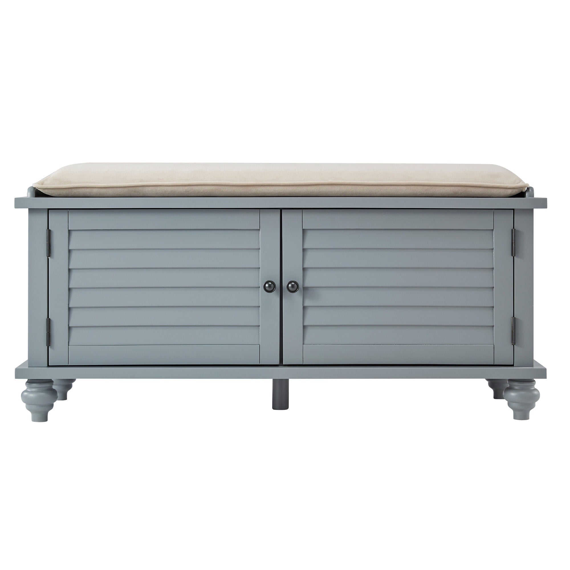 Maybelle Velvet Cushion Shutter Door Storage Bench by iNSPIRE Q Classic