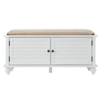 Banc de rangement à porte à volets Maybelle avec coussin en velours par iNSPIRE Q Classic