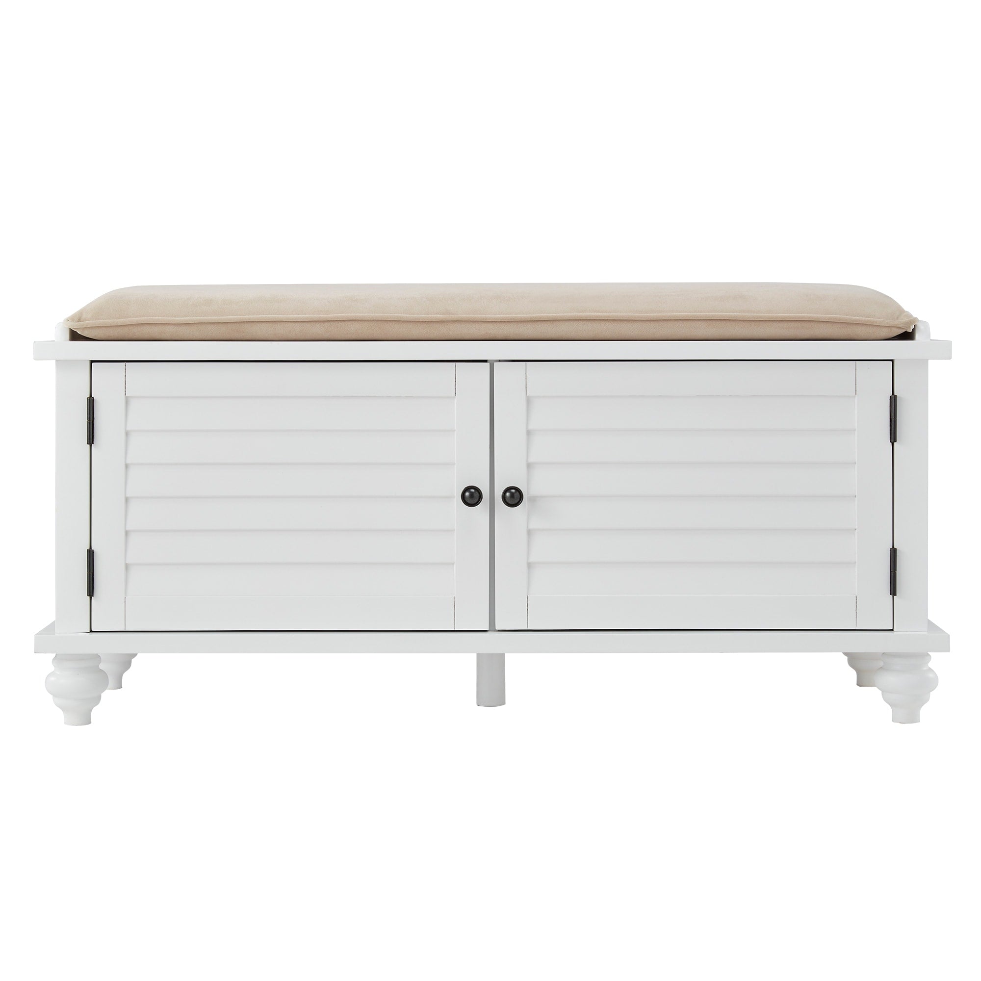 Maybelle Velvet Cushion Shutter Door Storage Bench by iNSPIRE Q Classic