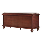 Banc de rangement à porte à volets Maybelle avec coussin en velours par iNSPIRE Q Classic