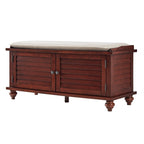 Banc de rangement à porte à volets Maybelle avec coussin en velours par iNSPIRE Q Classic