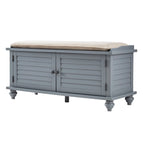 Banc de rangement à porte à volets Maybelle avec coussin en velours par iNSPIRE Q Classic