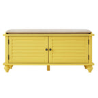 Banc de rangement à porte à volets Maybelle avec coussin en velours par iNSPIRE Q Classic