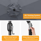 Maypex 9-foot Crank and Tilt Market Umbrella
