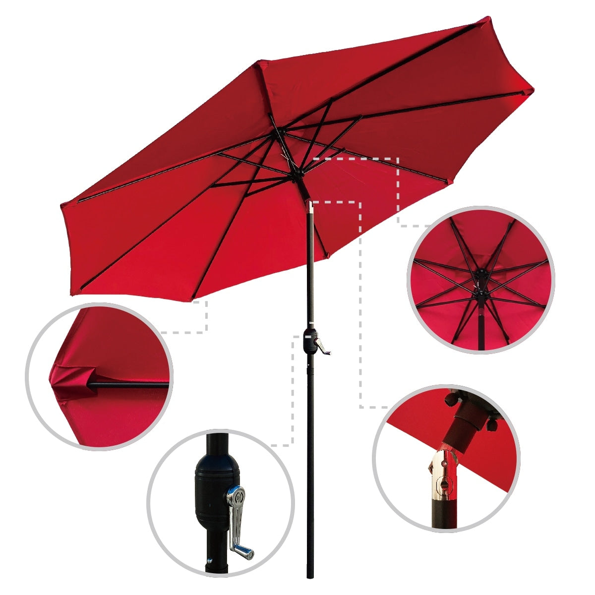 Maypex 9-foot Crank and Tilt Market Umbrella