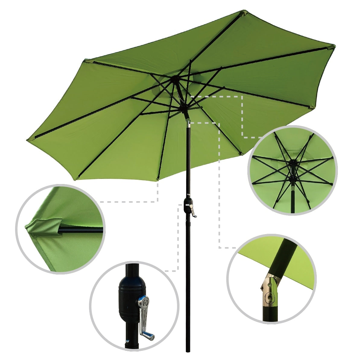 Maypex 9-foot Crank and Tilt Market Umbrella