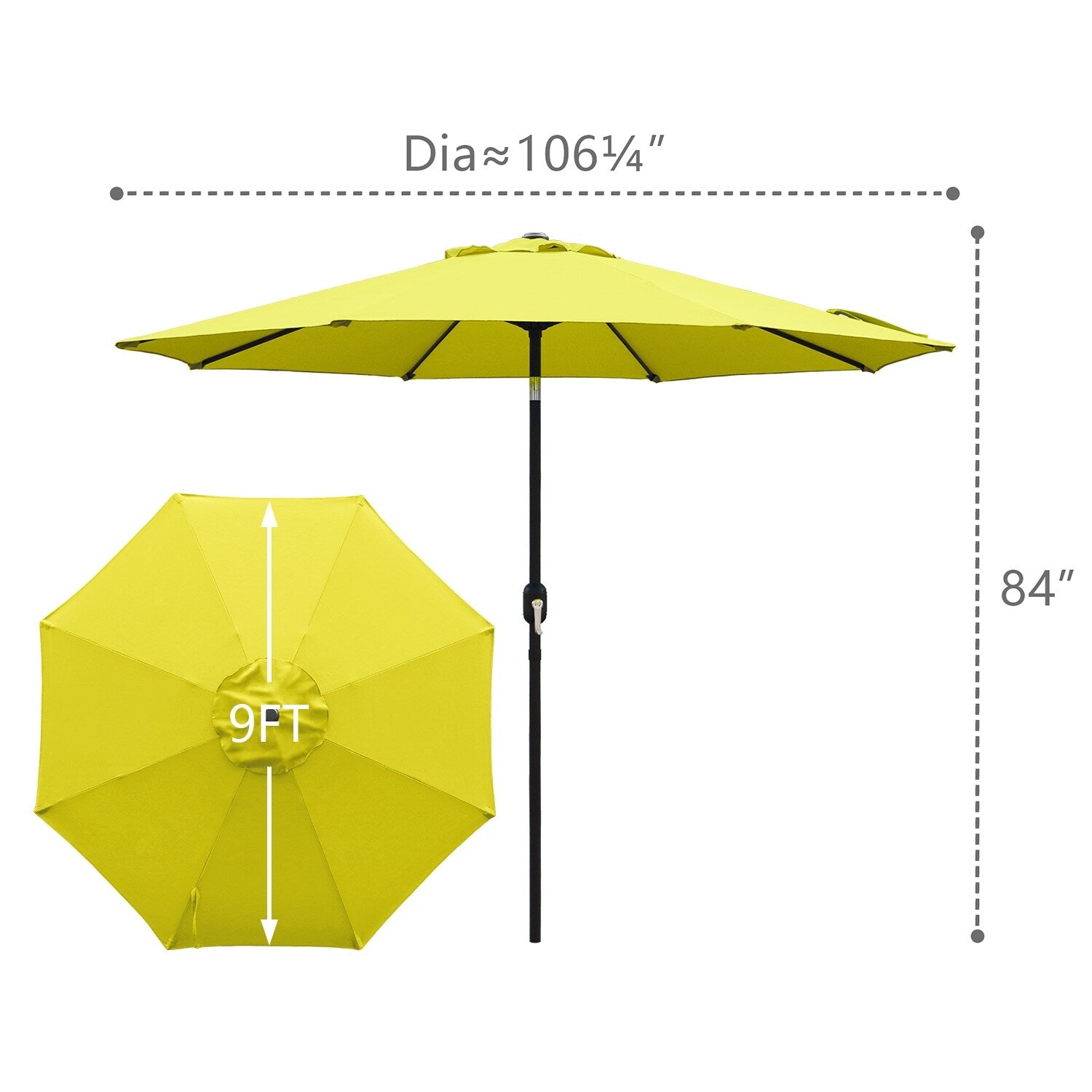 Maypex 9-foot Crank and Tilt Market Umbrella