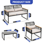 Ensemble de sièges McFerran pour 4 personnes avec coussins