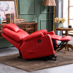 Fauteuil inclinable électrique MCombo avec massage et chauffage, 3 positions, ports USB, similicuir 7040