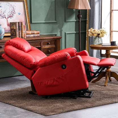 Fauteuil inclinable électrique MCombo avec massage et chauffage, 3 positions, ports USB, similicuir 7040