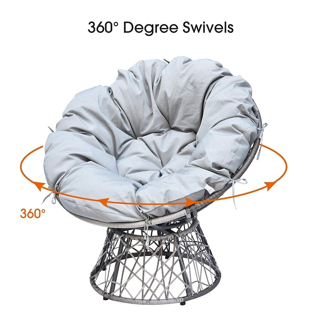 Chaise Papasan en osier pour 2 personnes, mobilier de jardin Mcombo