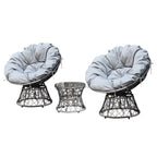 Chaise Papasan en osier pour 2 personnes, mobilier de jardin Mcombo