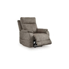Fauteuil inclinable électrique Mead, chauffant et massant, 35 pouces, similicuir gris