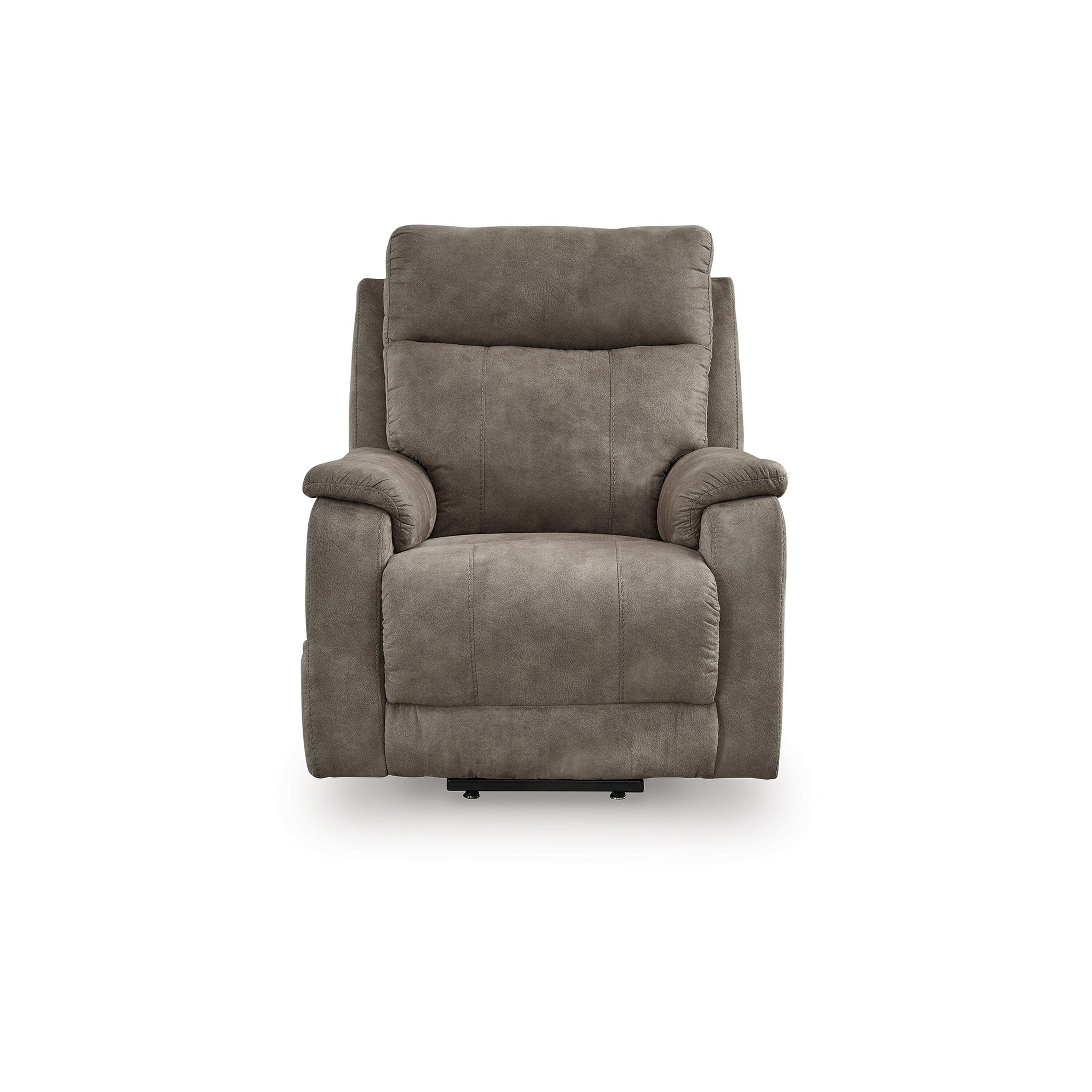 Fauteuil inclinable électrique Mead, chauffant et massant, 35 pouces, similicuir gris