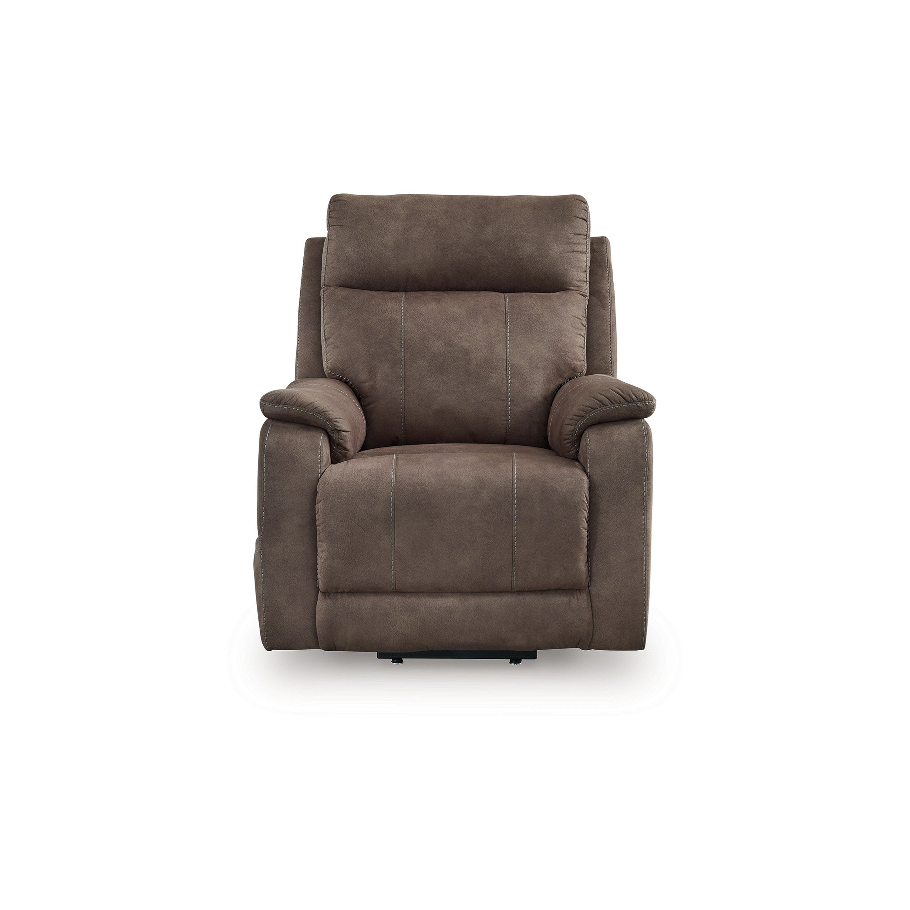 Fauteuil inclinable électrique Mead, chauffant, massant, 35 pouces, similicuir marron