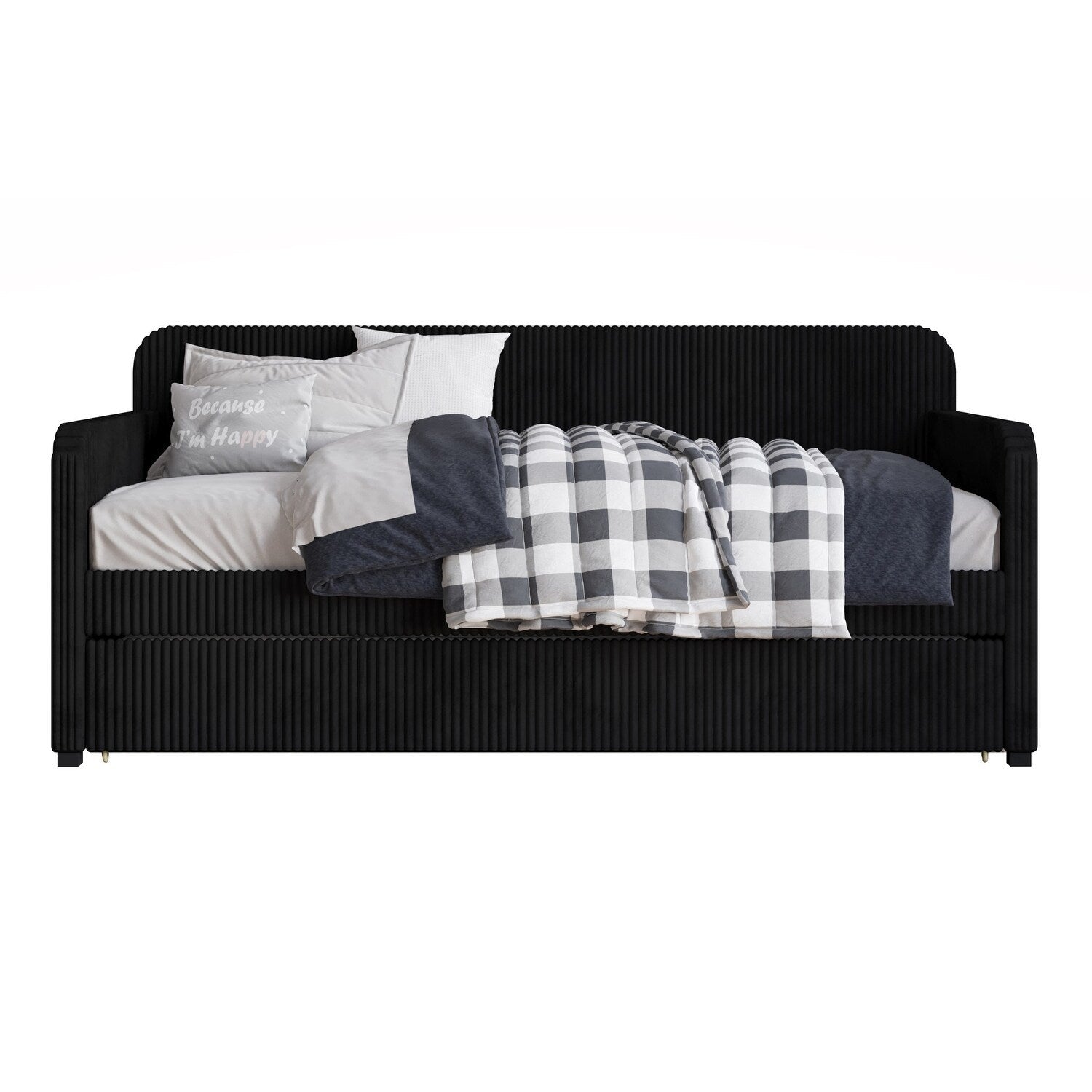 Lit de repos rembourré Melissa Twin avec lit gigogne