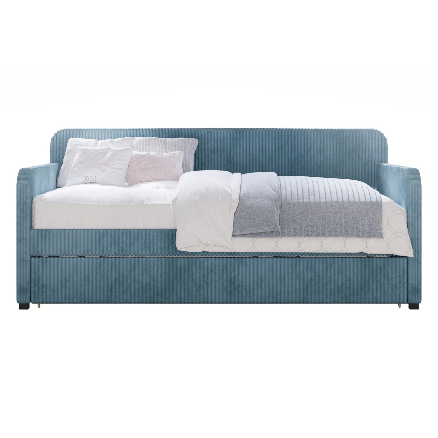 Lit de repos rembourré Melissa Twin avec lit gigogne