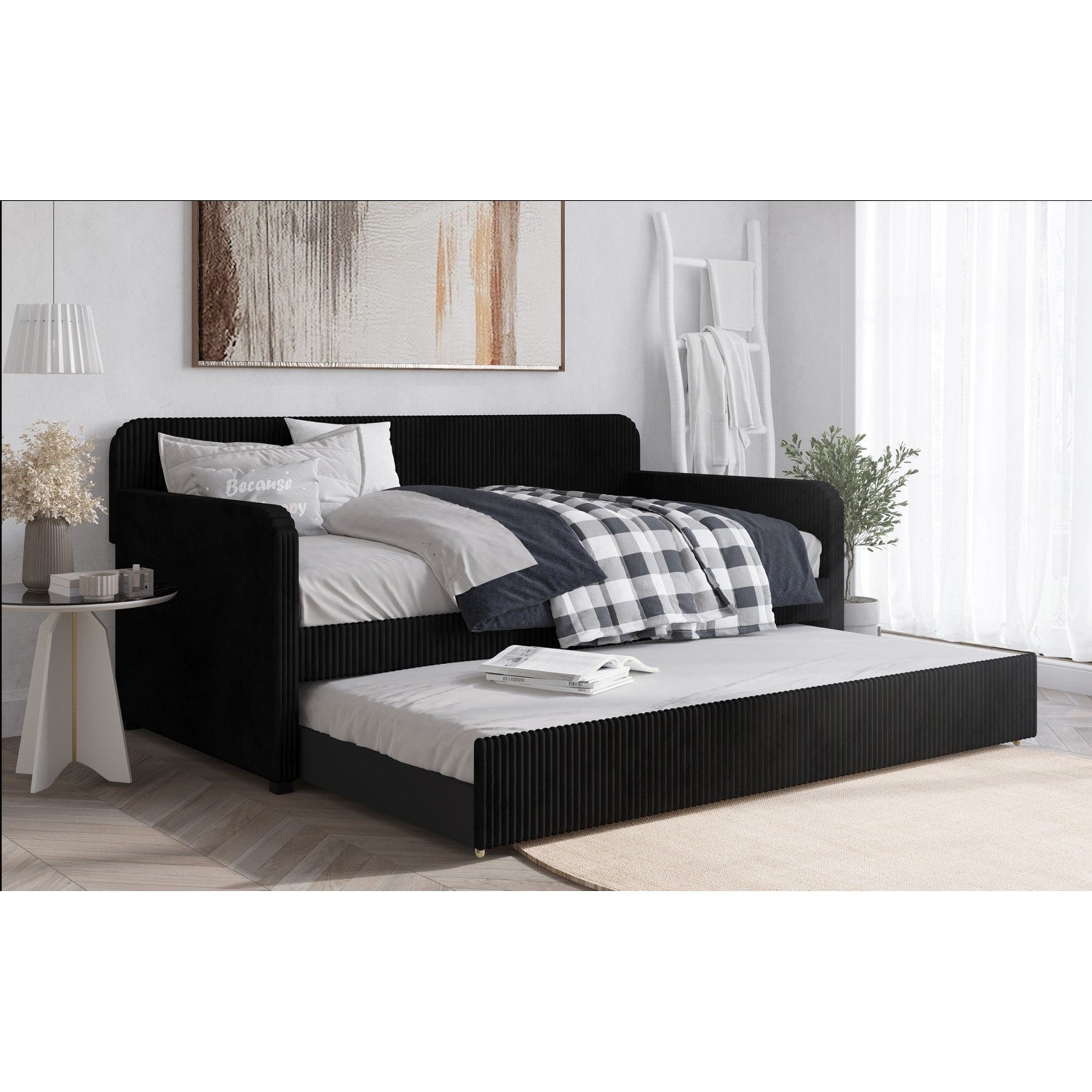 Melissa Twin Upholstered Daybed with Trundle