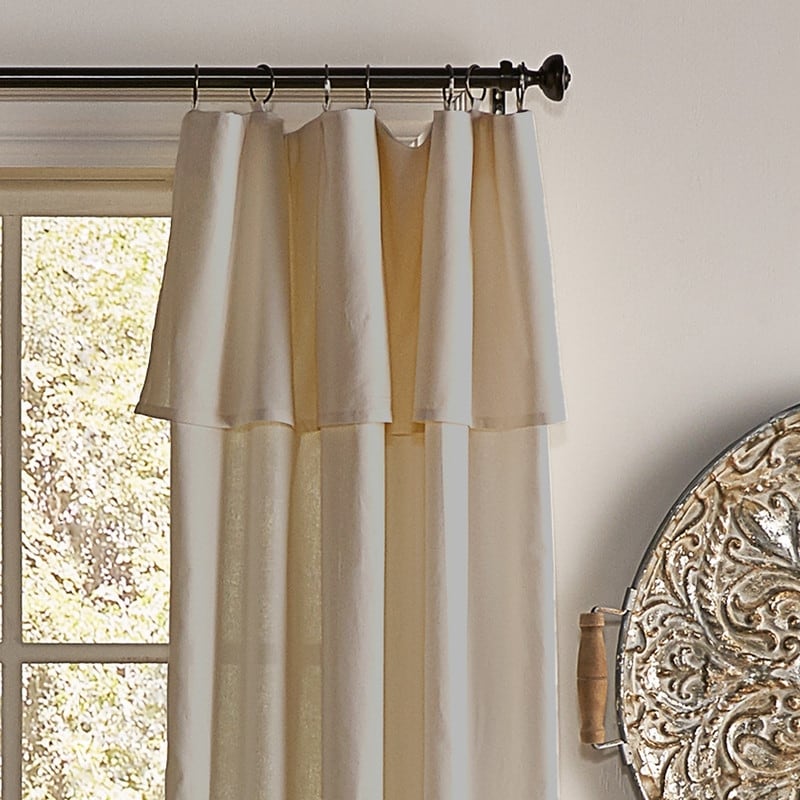 Rideau de ferme en toile de protection Mercantile filtrant la lumière avec languette et cantonnière
